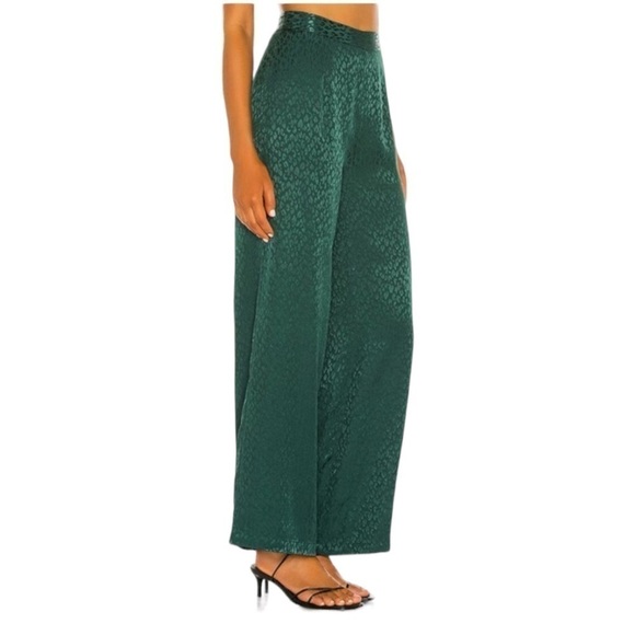 L space Harlow Pant High Waist Wide Leg Jade Green Size 0 - Picture 2 of 16